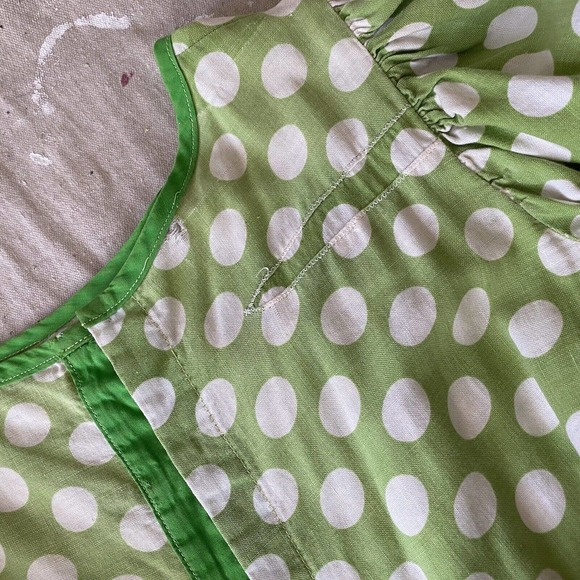 Antique Early 1900s Polka Dot Cotton Bathing Costume/ Playsuit w Cap & Bloomers - Picture 8 of 12